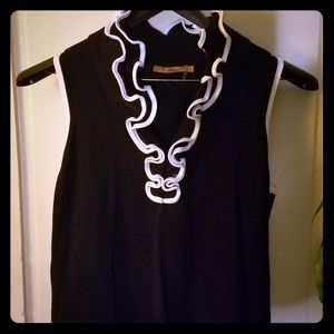 Black evening knit top